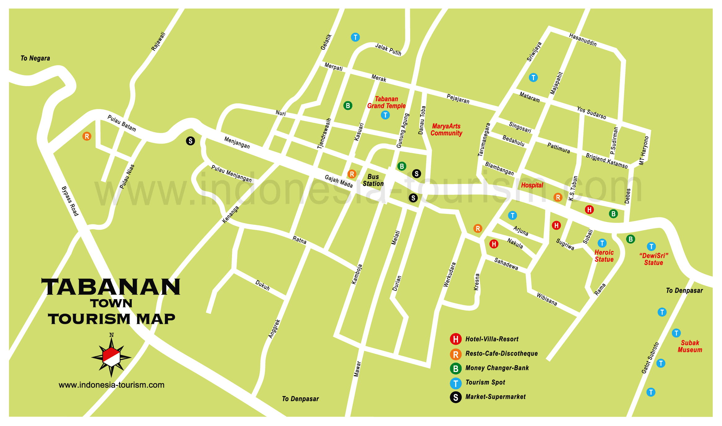 Tabanan Map