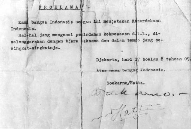 Teks Proklamasi Indonesia
